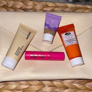 Makeup bag and products